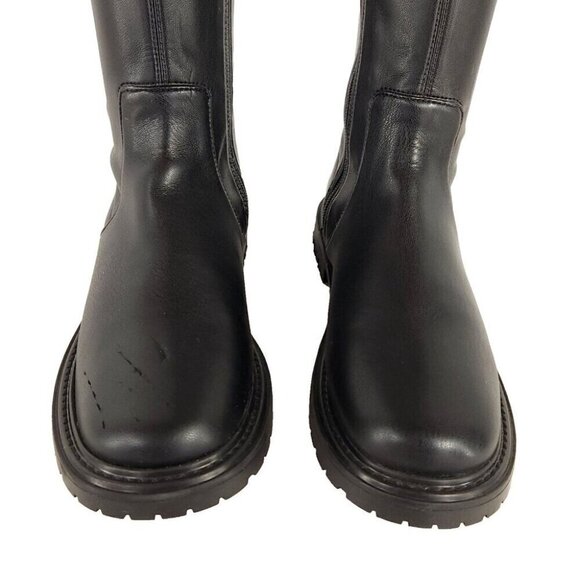 Staud Faux-Leather Belle Boots Size 37 US 7 Black $495 - Picture 6 of 15